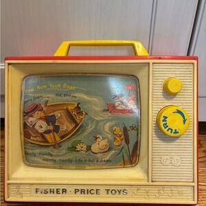 Vintage 1966 Fisher Price Two Tune TV Music Box
